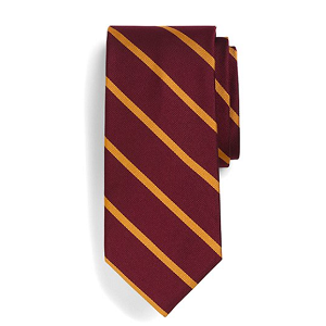 BB3 Repp Tie - Burgundy-Gold